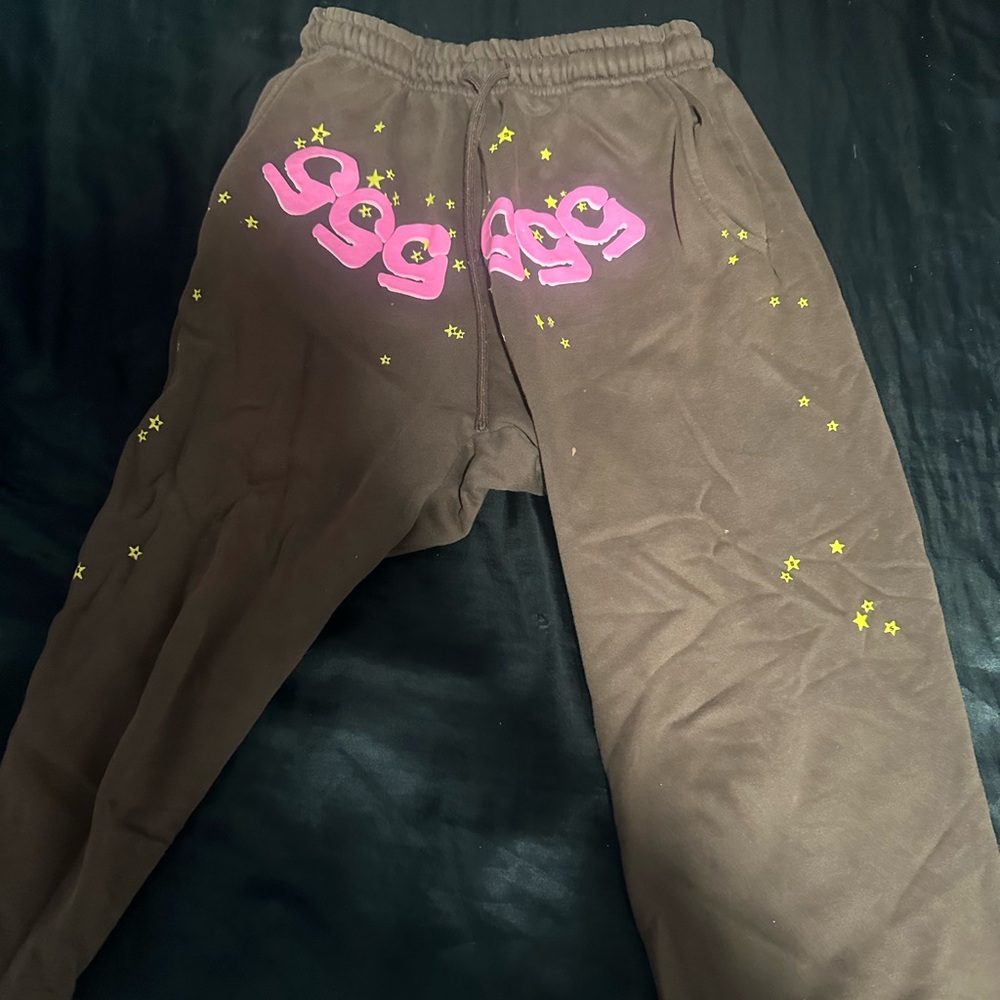 Brown Sp5der Sweatpants